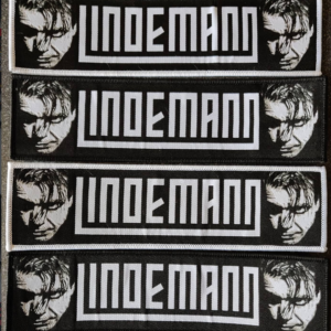 Lindemann stryped patch with heads in white and black edges