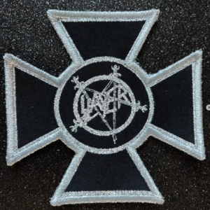 Slayer "iron cross" / "criminaly insane" woven patch